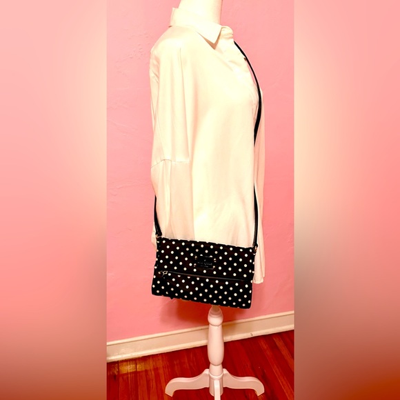 Kate Spade ♠️ black&white polka dot crossbody bag, Very Good Preowned Condition - Picture 10 of 10